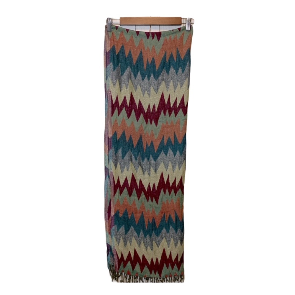 Anthropologie | Echo Scarf Chevron Metallic